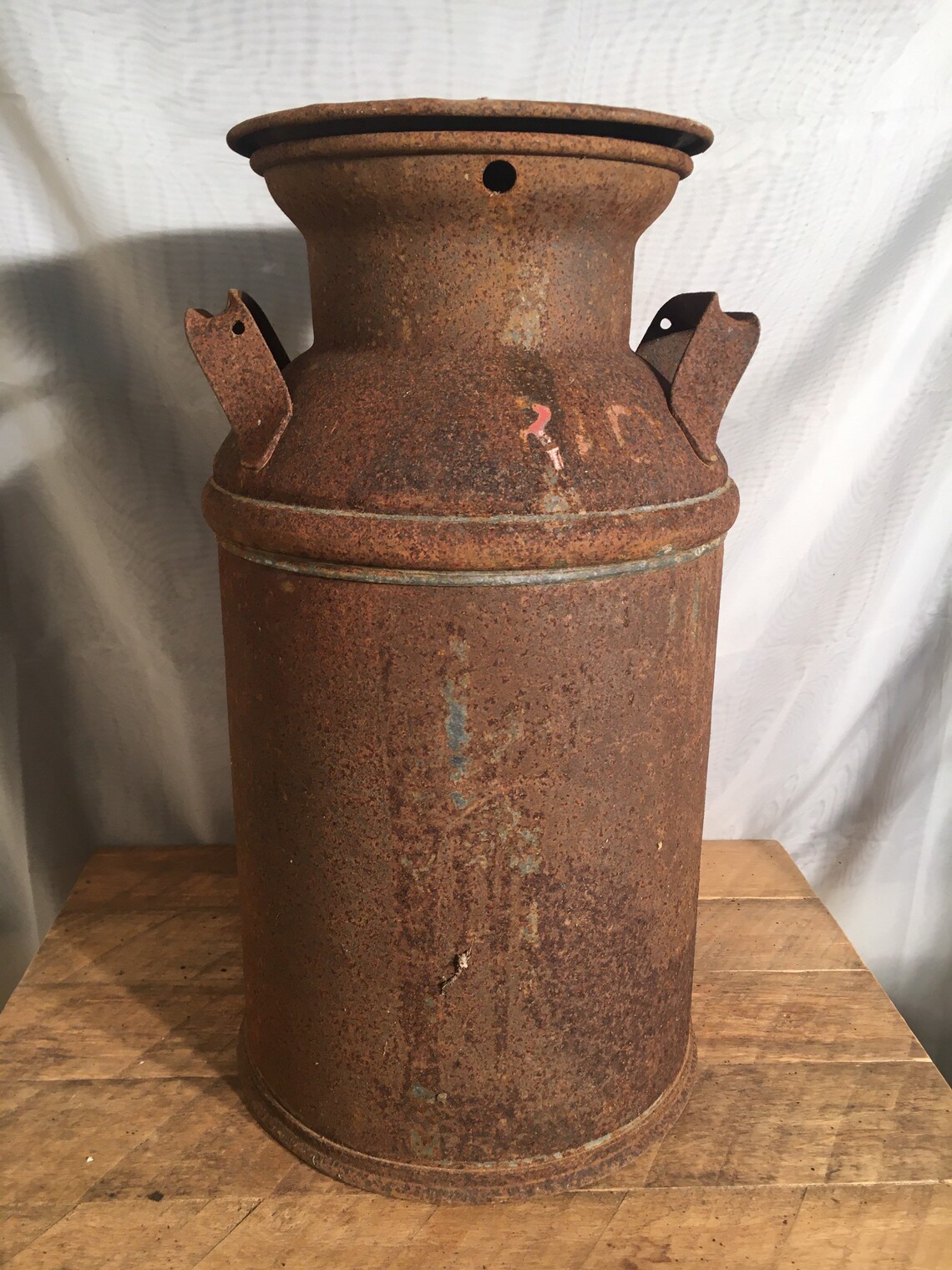 Small Milk Can Antique Milk Can Rustic Milk Can Rusty Etsy