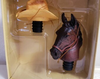 Metal Horse Head Topper Equestrian Figurine Home Decor