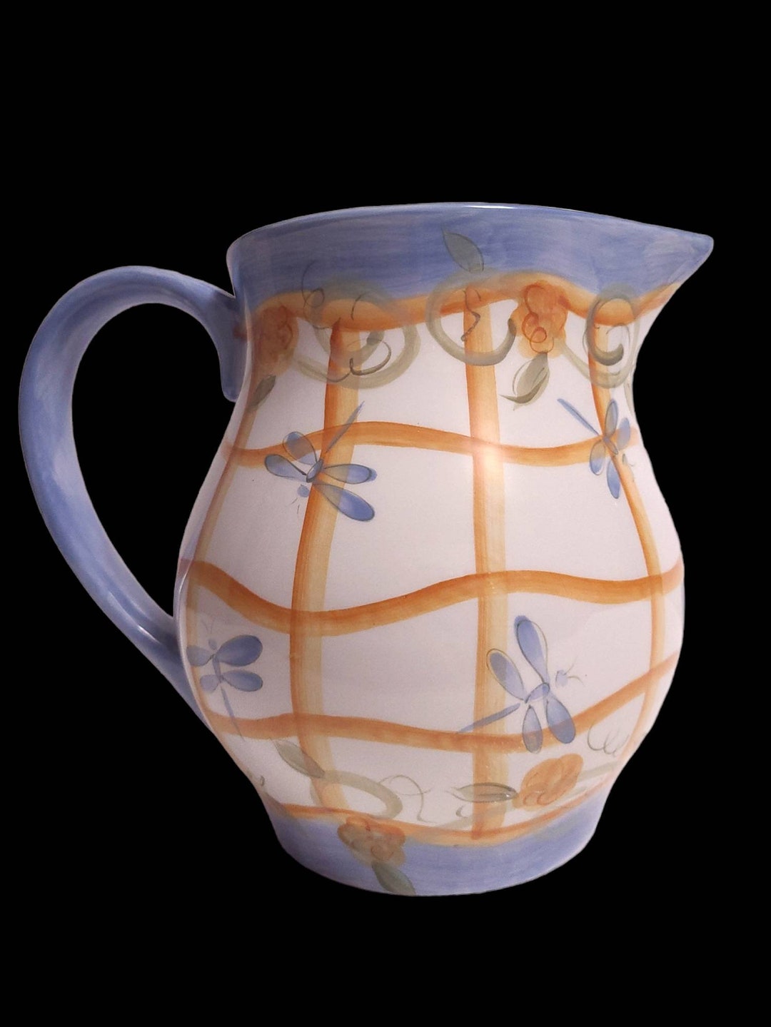 Vintage 2001 DEMDACO Design by Deb Hrabik 80 Oz Pitcher Hand Painted ...