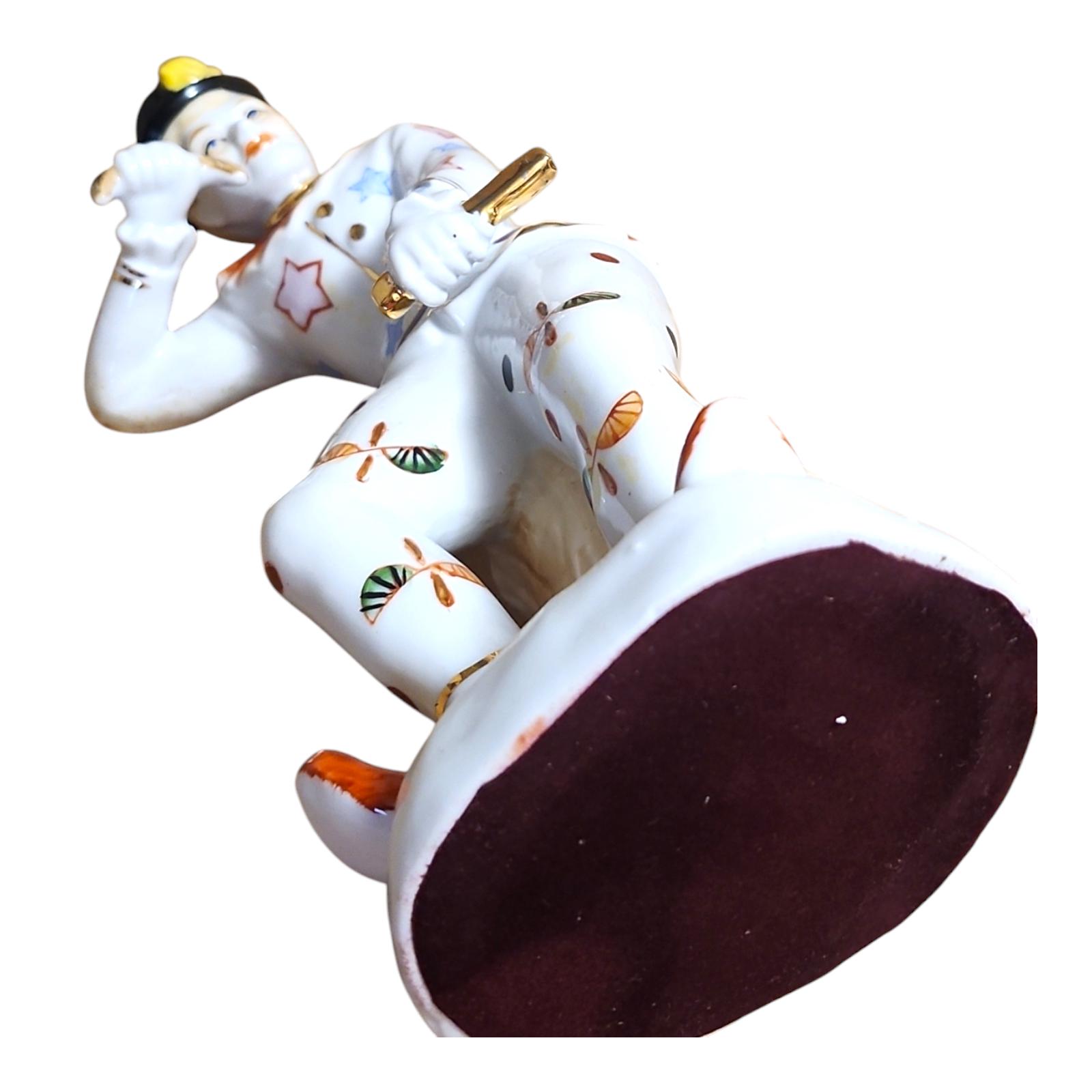 Vintage Meissen Style Porcelain Hand Painted Commedia Dell'arte