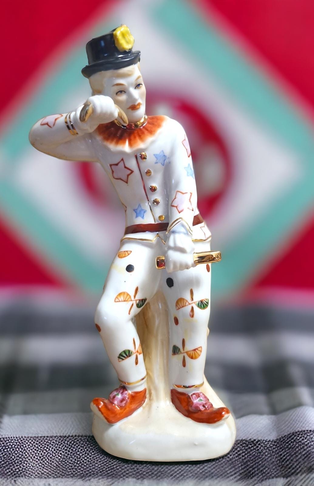 Vintage Meissen Style Porcelain Hand Painted Commedia Dell'arte