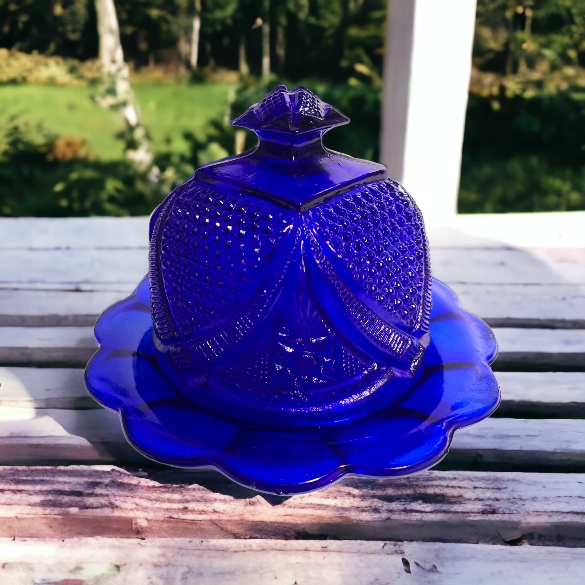 Cobalt blue 2025 butter dish