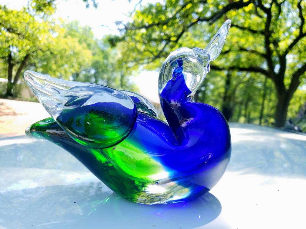 Alfredo Barbini Murano Glass Birds - Etsy