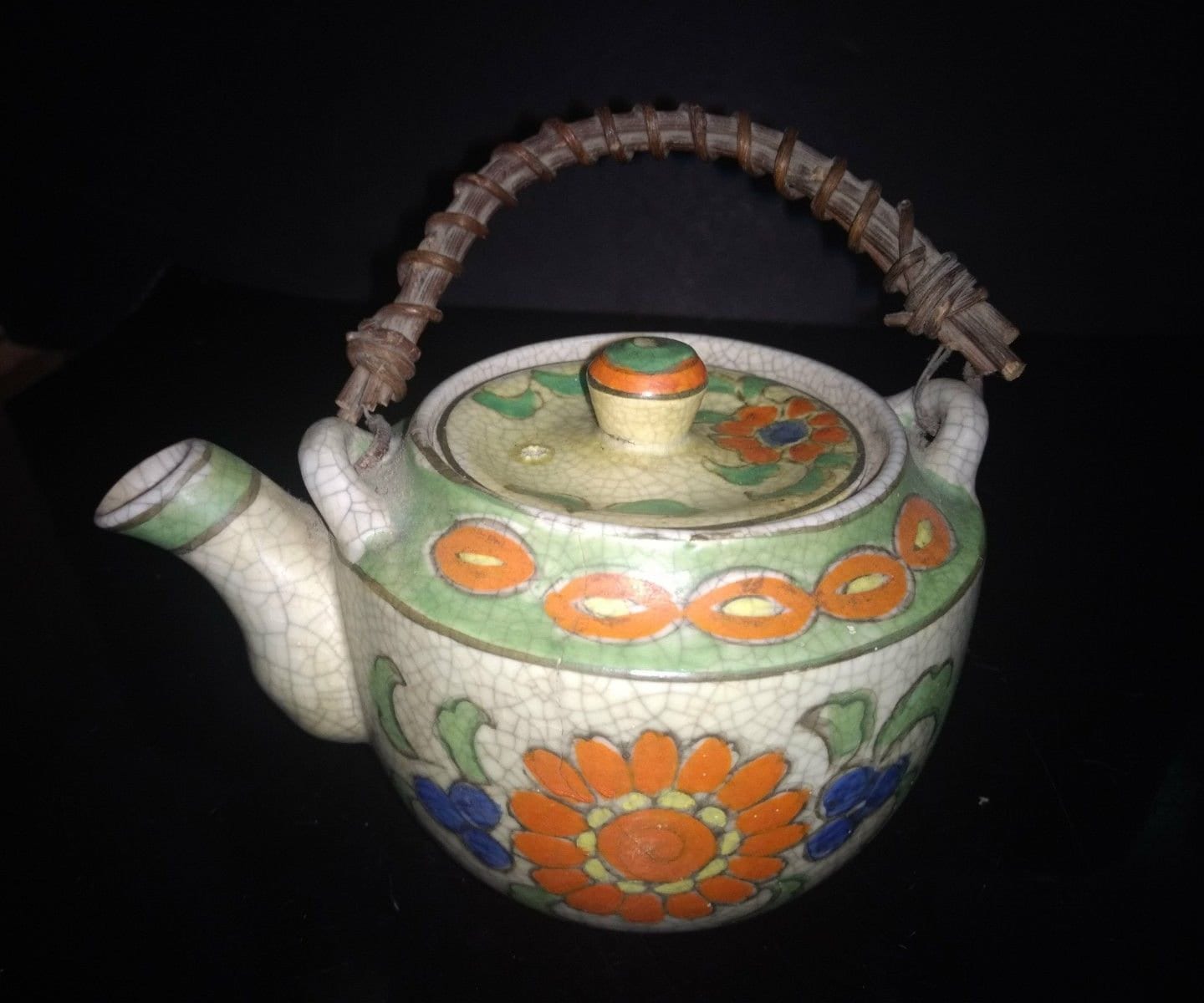 ててて Vintage Hand Painted TT Takito Japan Teapot Hand Painted Floral