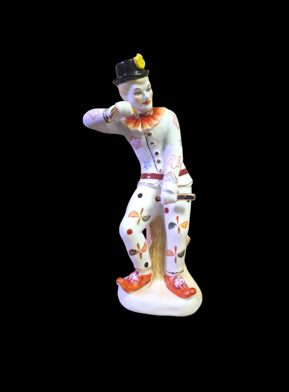 Vintage Meissen Style Porcelain Hand Painted Commedia Dell'arte