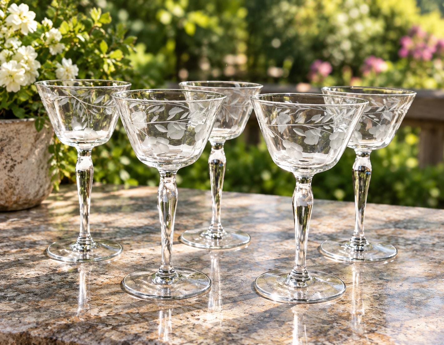 Vintage Cordial Glasses - Etsy