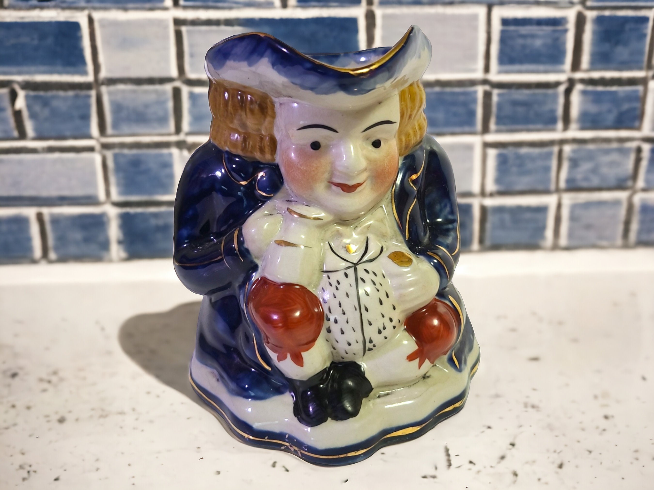 値下げ！ ヴィンテージ　1950s フォートナム&メイソン陶器キャビアポット Toby Beer Mug - Etsy