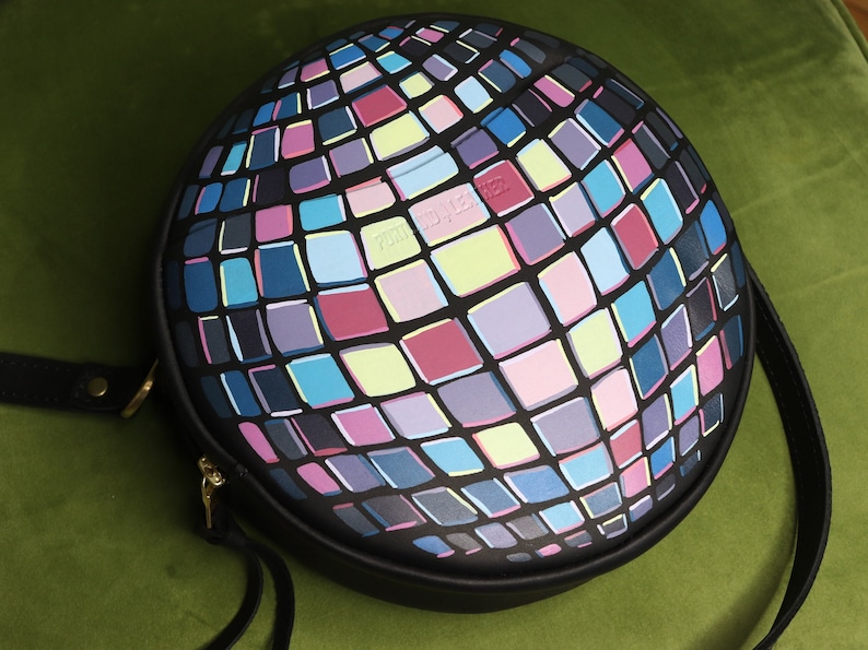 Disco Ball Bag Black Etsy