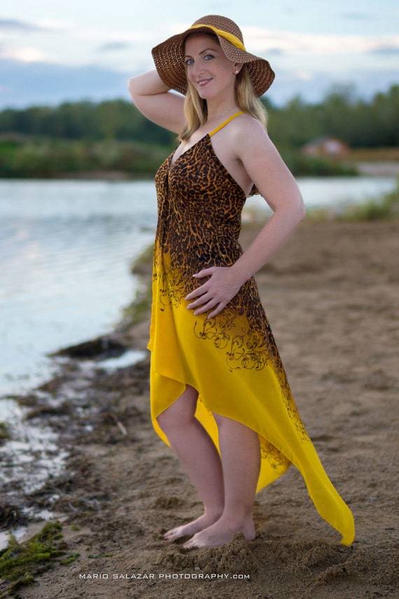 african print beach cover up