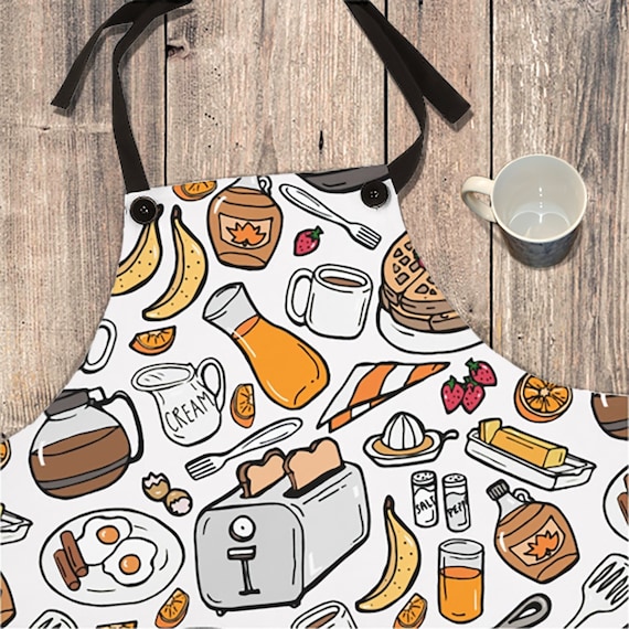 Retro Art Brunch Foods Apron
