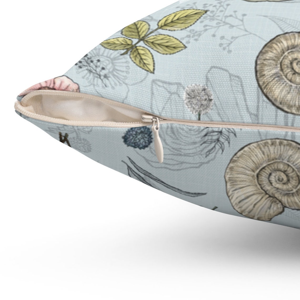 Robin Egg Blue Pillow Floral Pastel Throw Pillow Cotton Bloom Etsy