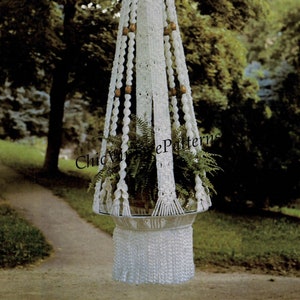 Macrame Hanging Table Pattern, Garden Decor, Instant Download image 1