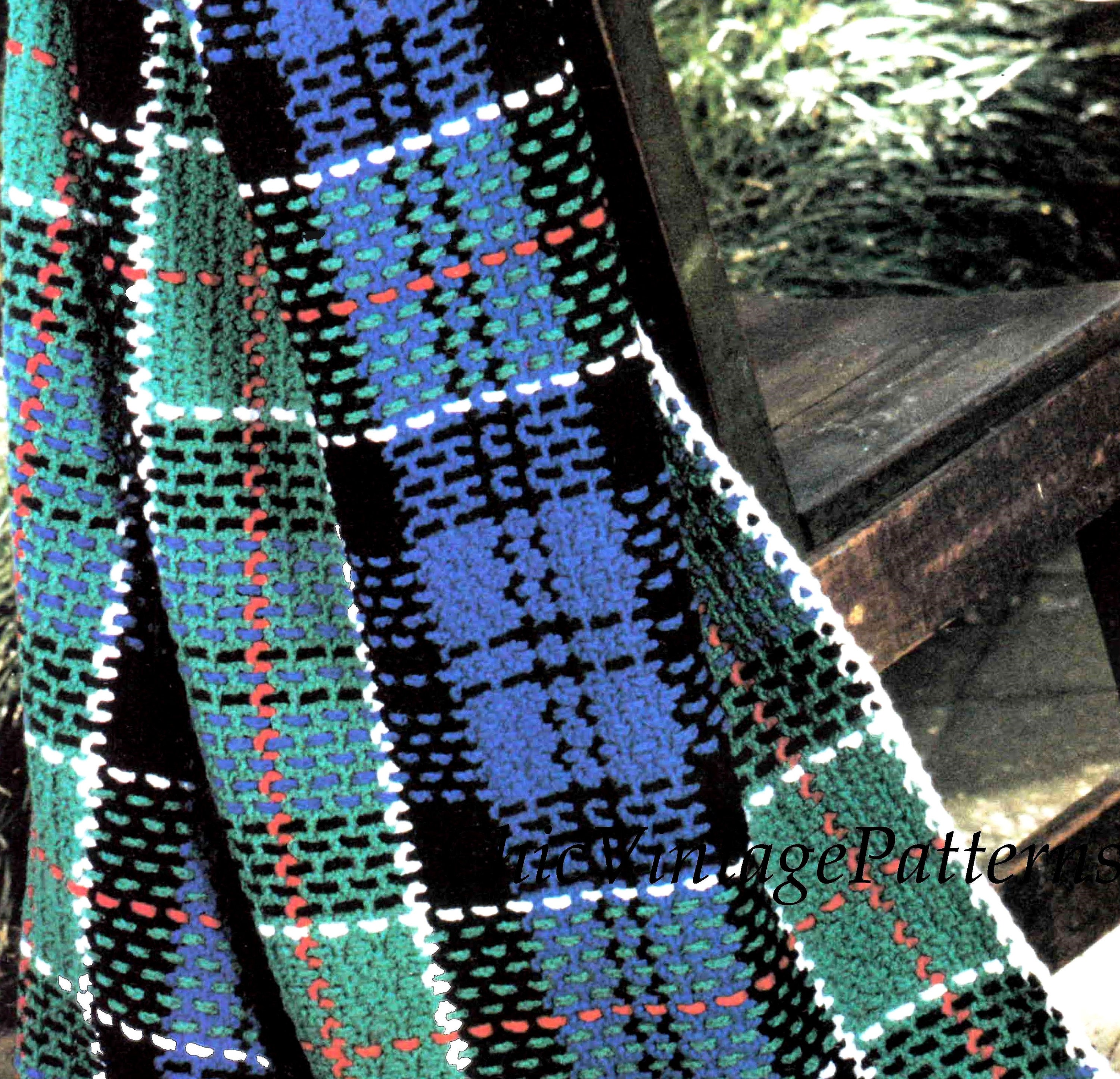 Tartan Rug Pattern Crochet Afghan Colquhoun Tartan Etsy