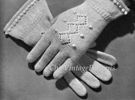 ladies knitted gloves