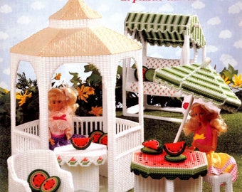 Plastic Canvas Fashion Doll Summer Garden Pattern, Digital Download