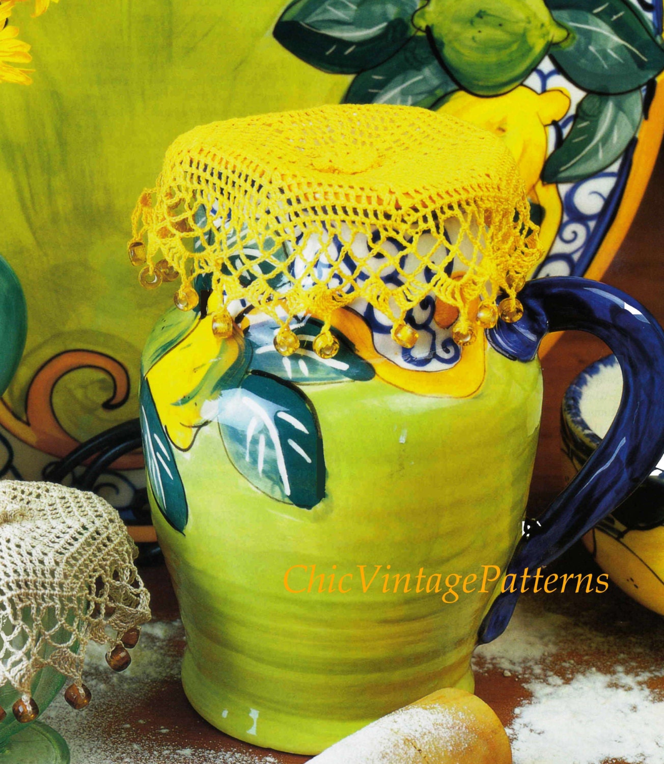 Beaded Jug Covers Vintage Crochet Jug Covers PDF Etsy
