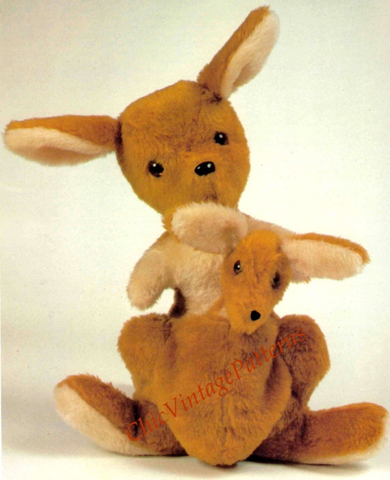 kangaroo and joey soft toy