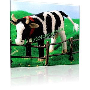 Knitted Cow Pattern, Soft Toy, Digital Download, Farmyard Animal image 1
