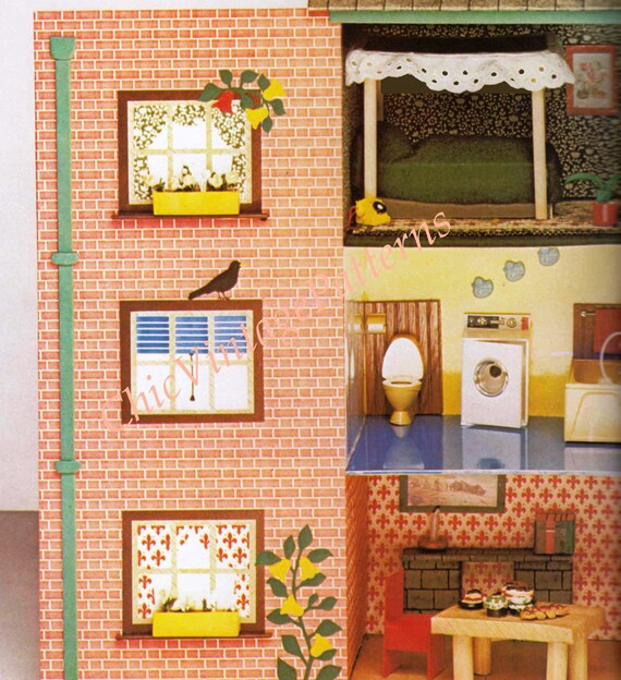 Cardboard dollhouse sales furniture patterns