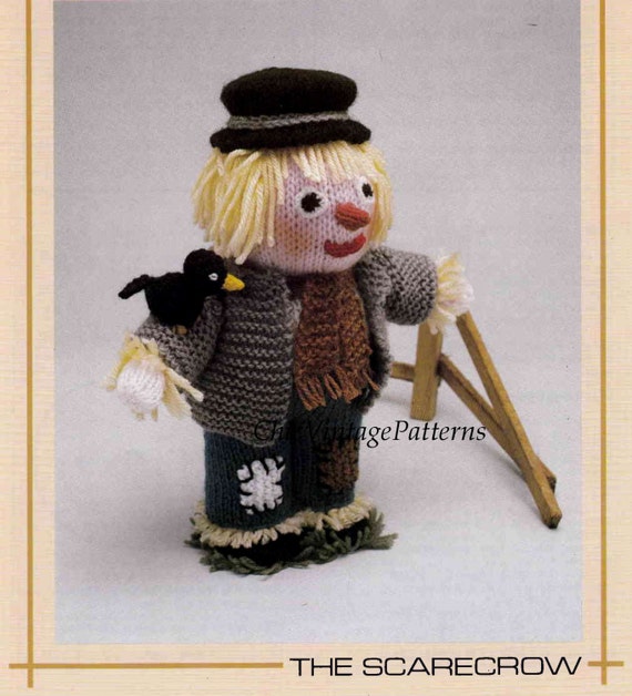 knitted scarecrow doll