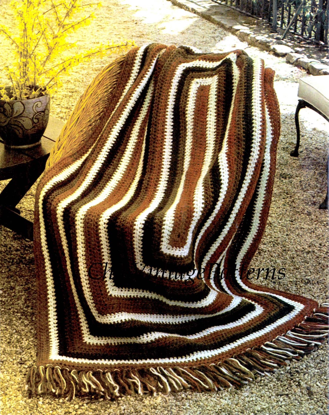 Easy-to-crochet Afghan Rug Pattern, Instant Download - Etsy