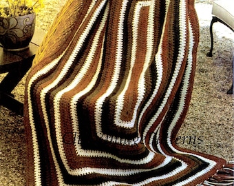 Easy-To-Crochet Afghan Rug Pattern, Instant Download