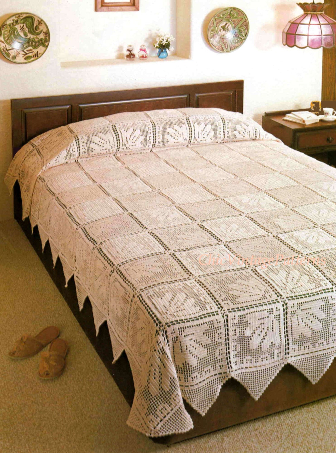 Crochet Bedspread PDF Crochet Pattern Stunning Etsy