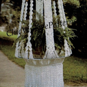 Macrame Hanging Table Pattern, Garden Decor, Instant Download image 3