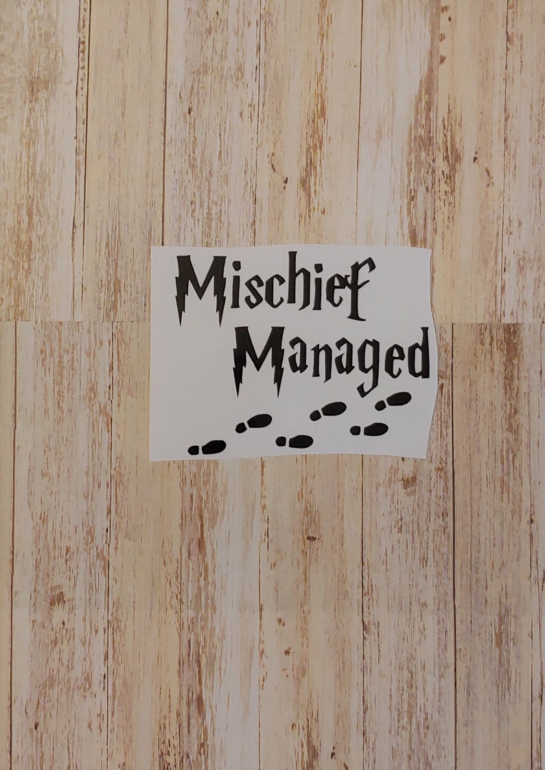 Harry Potter Mischief Managed Vinyl Decal Sticker HP Sticker Etsy