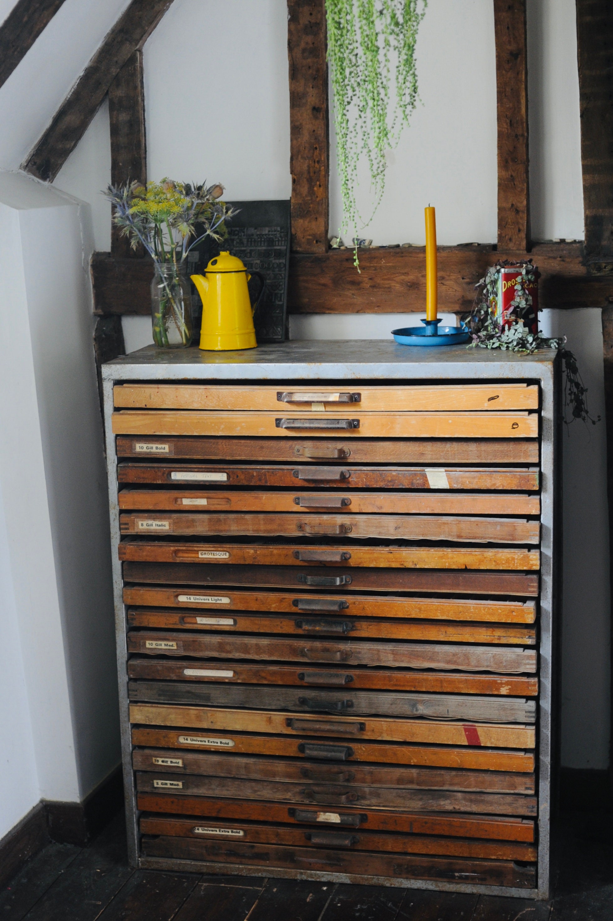 Rare Antique Letterpress Printers Cabinet. Vintage Hamilton Rare Antique Letterpress Printers Cabinet. Vintage Hamilton