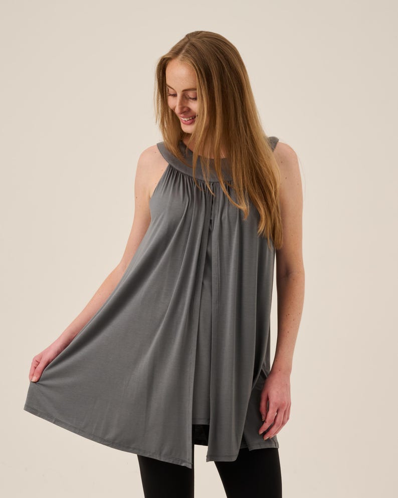 Bamboo Modal Nursing Tunic: Elegant Breastfeeding Top image 6