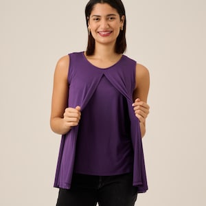 Modal Breastfeeding Blouse, Discreet Nursing Top, Maternity Gift