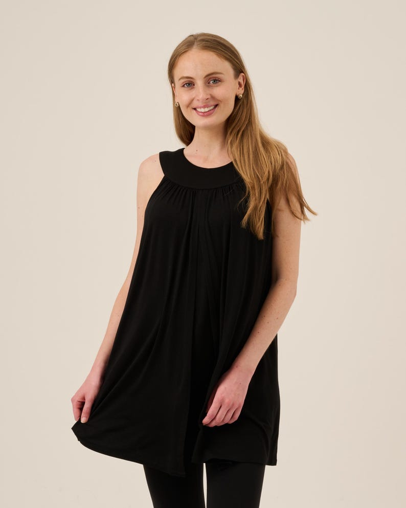 Bamboo Modal Nursing Tunic: Elegant Breastfeeding Top image 7