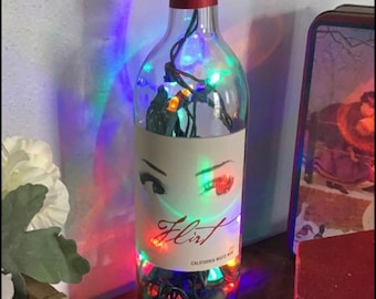 READY TO SHIP! “Flirt” wine bottle lamp