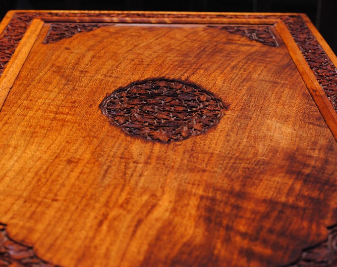 Restored Kashmiri Walnut Folding Game Table