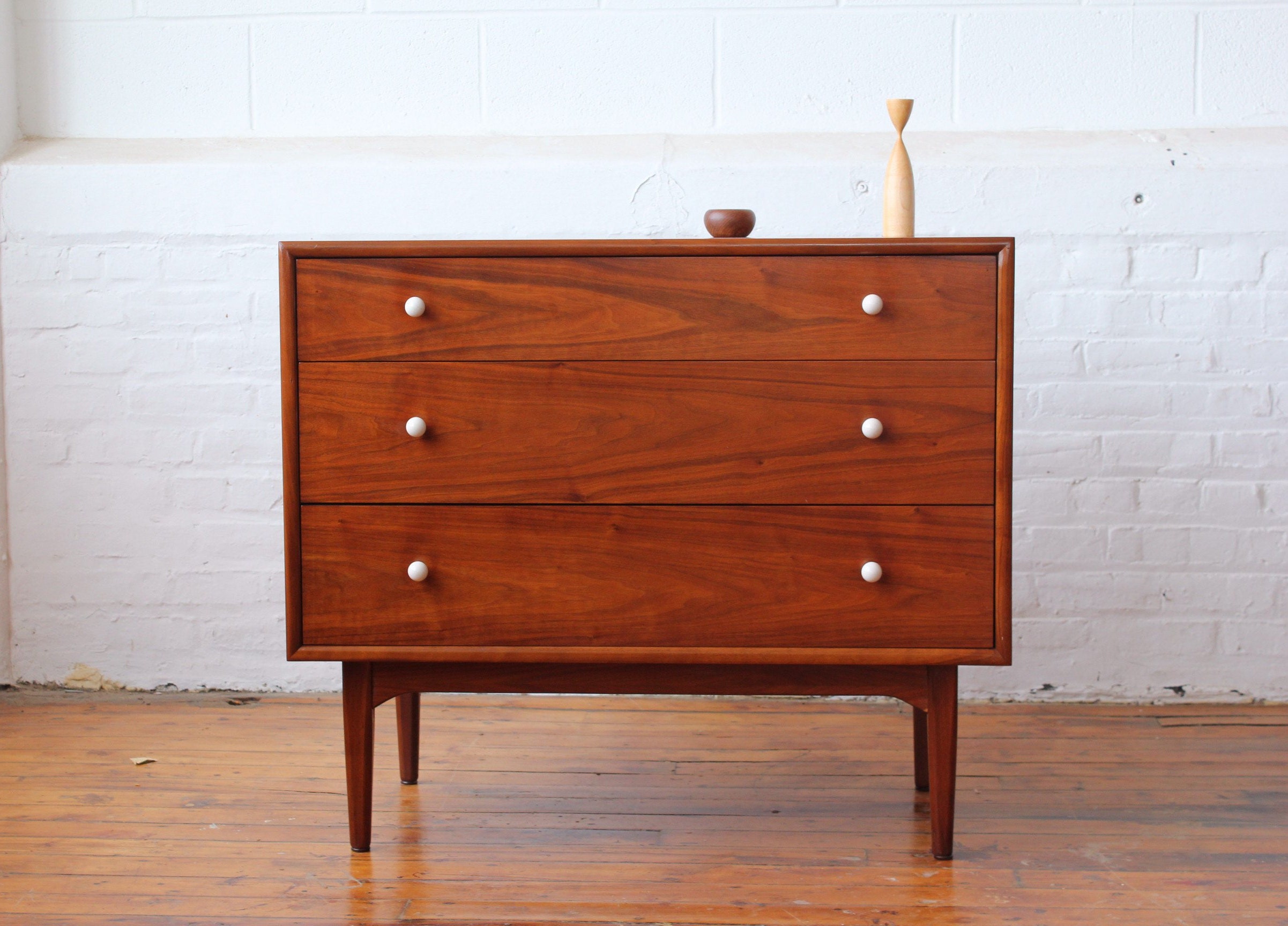 Drexel Declaration Walnut Bachelor Chest with PullOut Vanity by Kipp