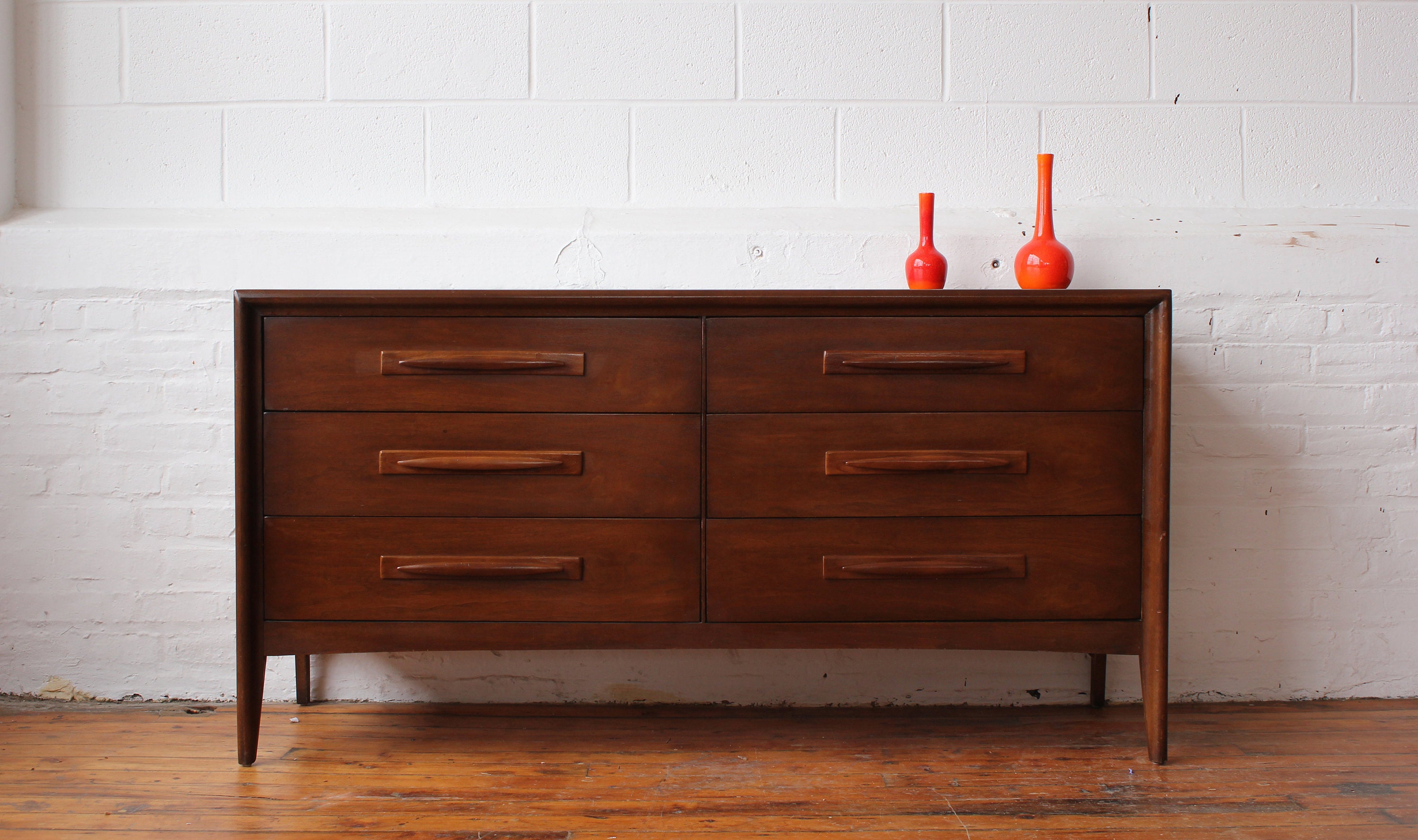 Broyhill Emphasis Walnut Double Dresser