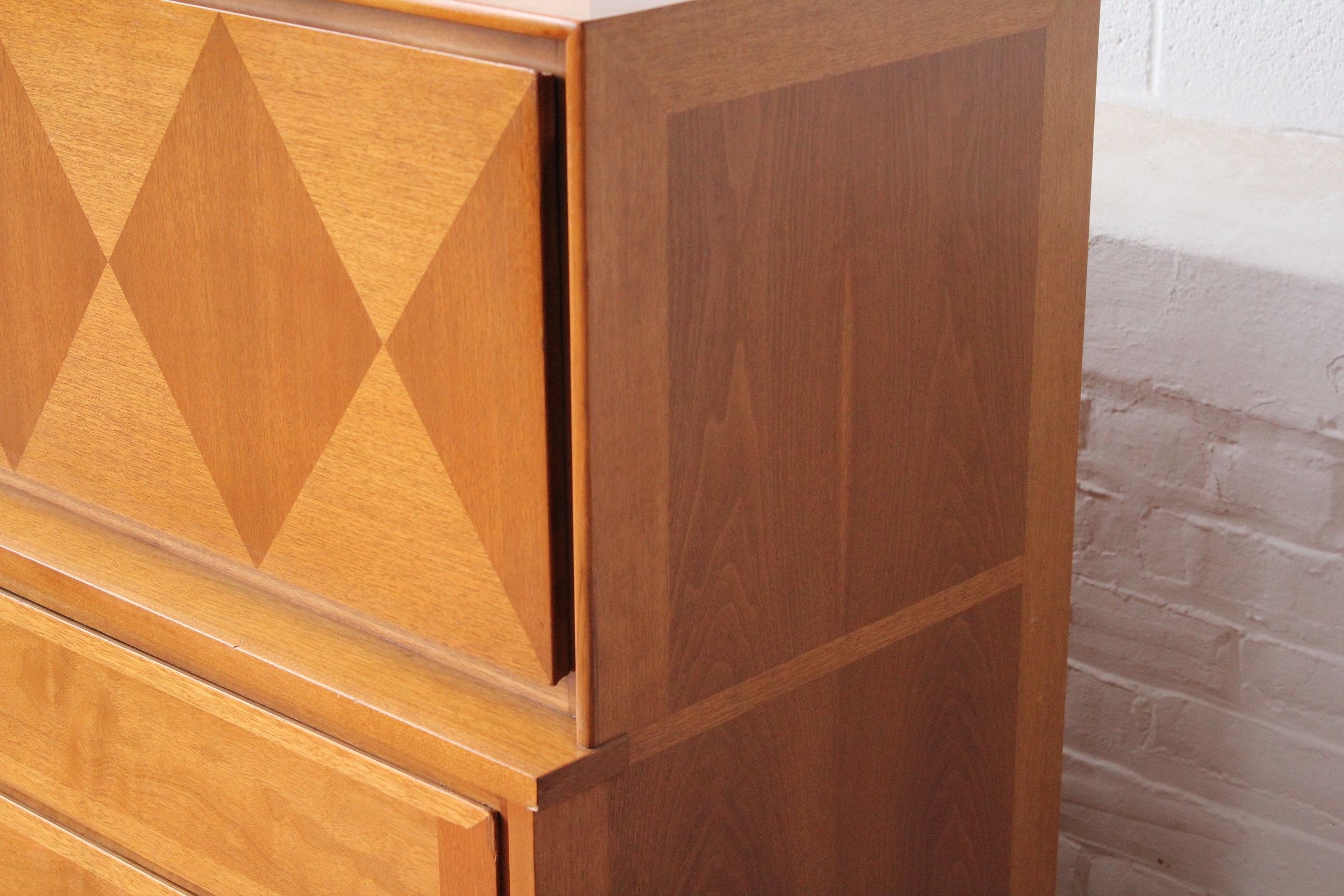 MCM DropFront Dresser with DiamondPatterned Door