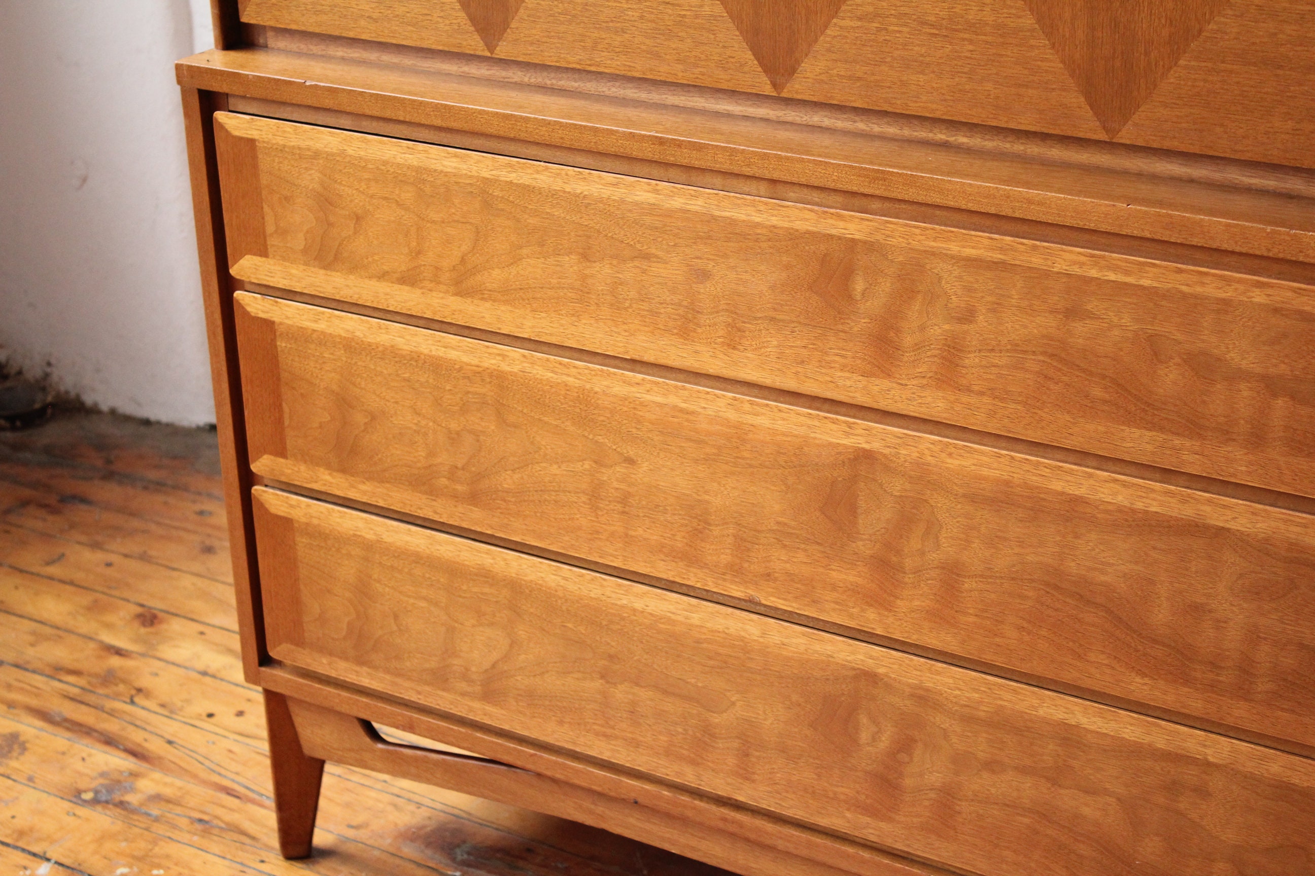 MCM DropFront Dresser with DiamondPatterned Door