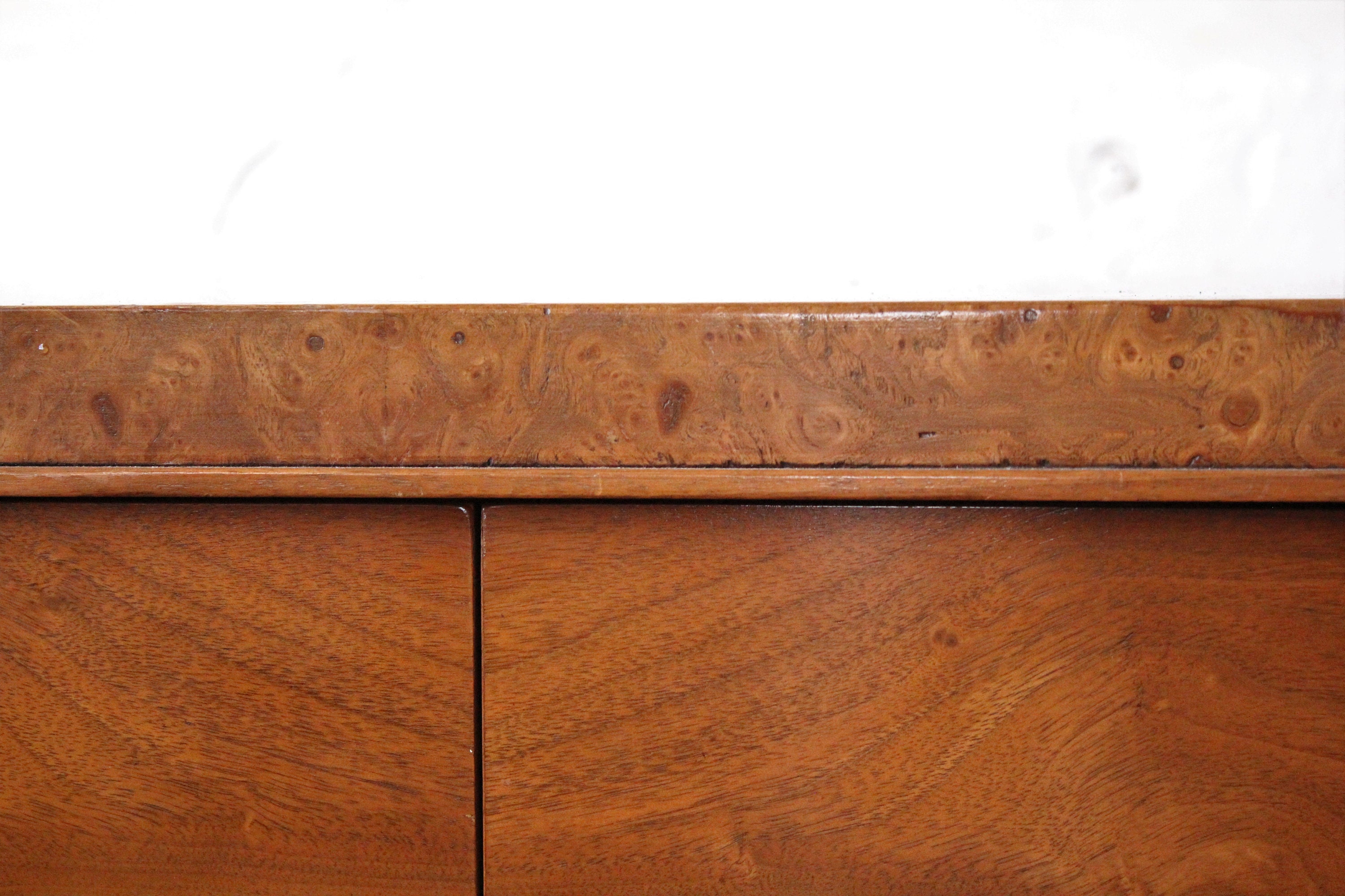 Reserved Luxurious Burlwood Walnut Quadruple Dresser by American of