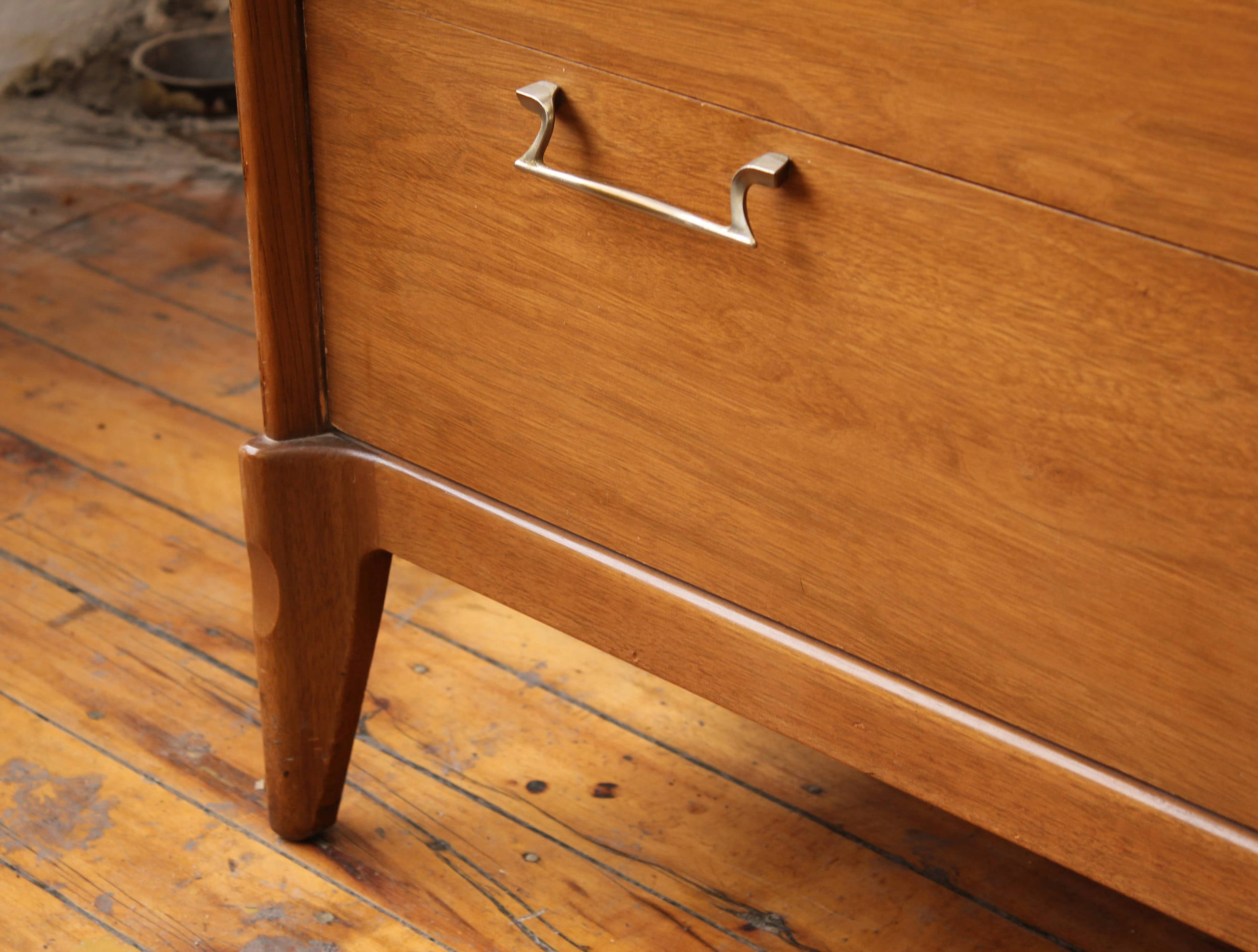 MCM DropFront Dresser with LeafPatterned Door