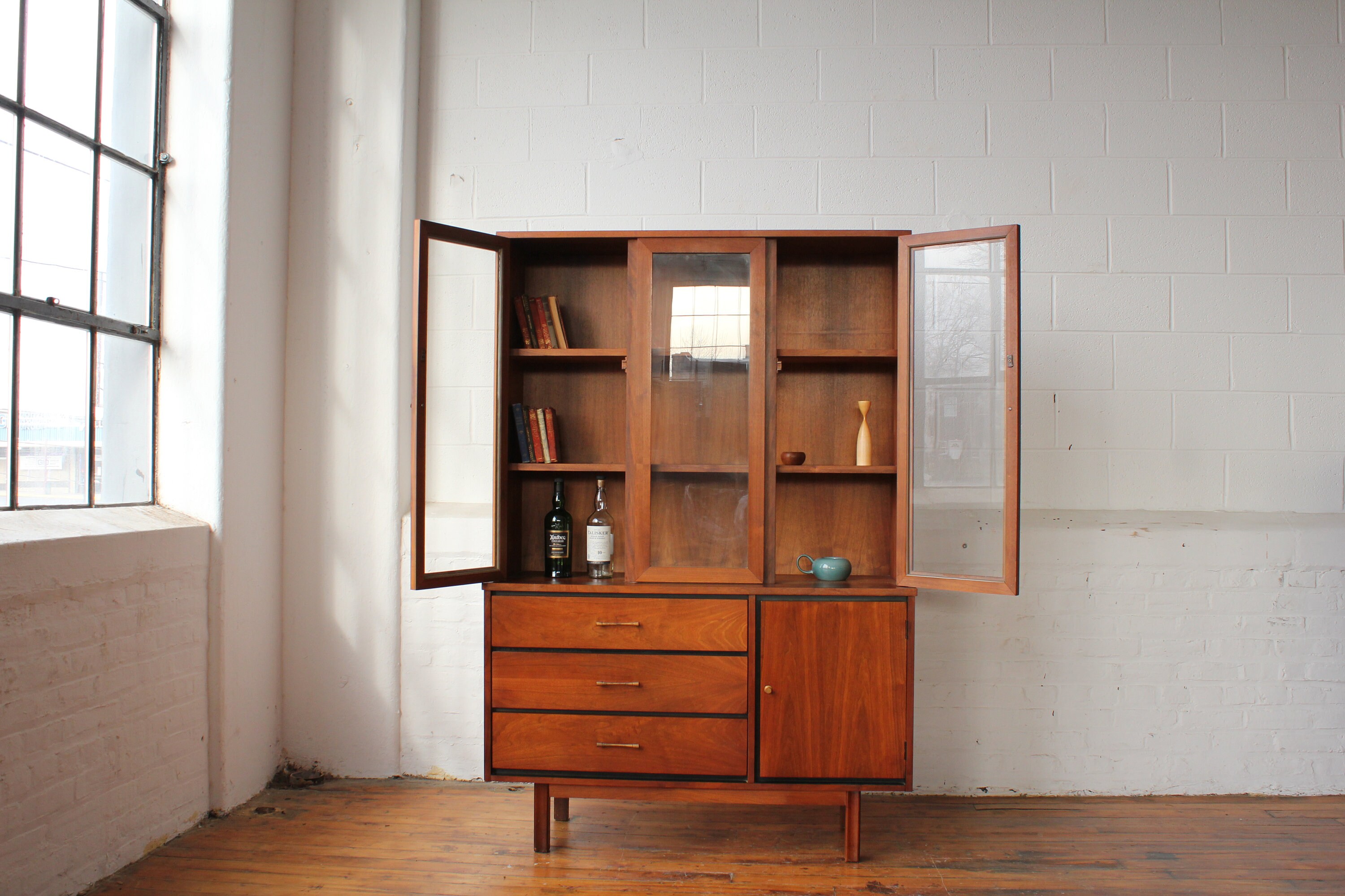 Narrow mid 2024 century cabinet
