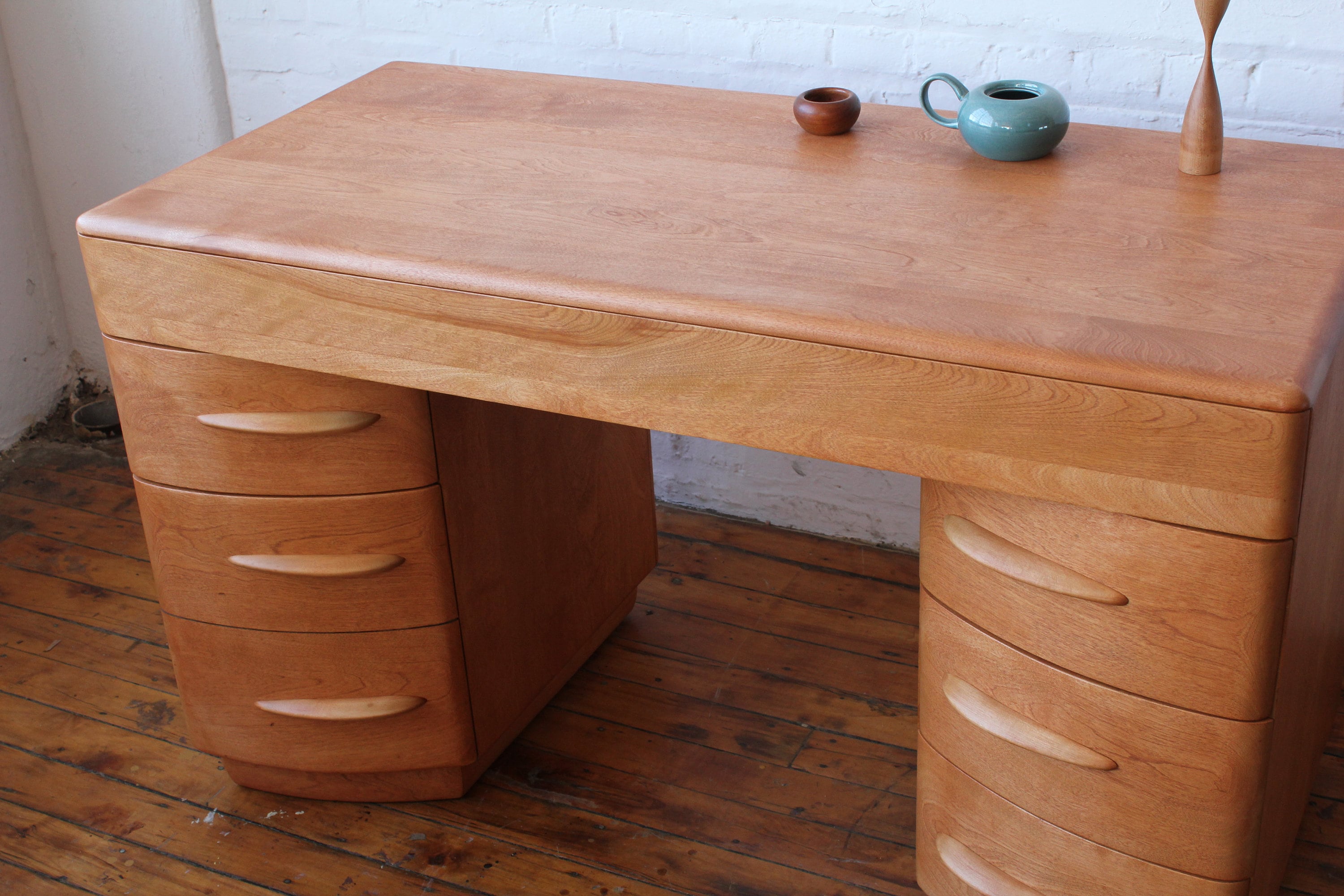 Restored Heywood Wakefield M320 Kneehole Desk