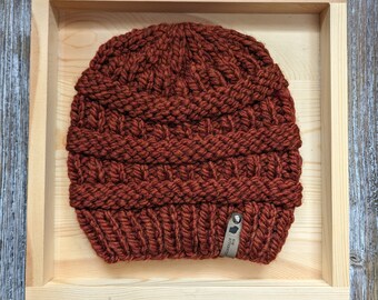 Knit Beanie / CC Beanie Copycat / Wool Knit Beanie / Spice