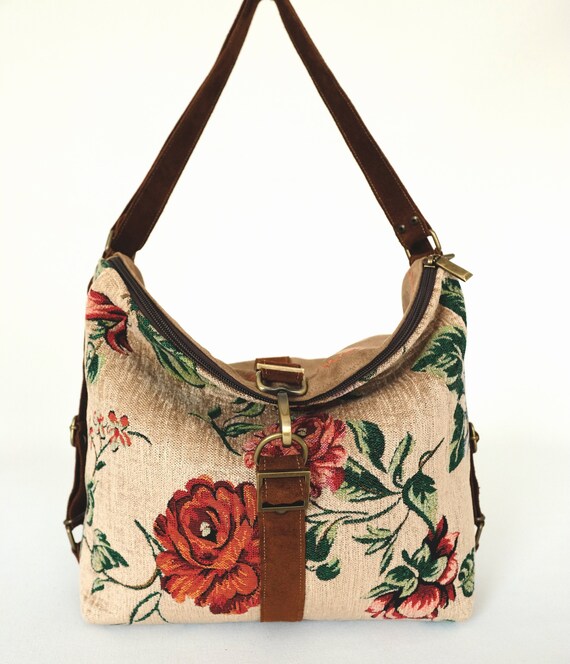 #1 for Friend AMONIDA Flower Pattern Purse Frame Bag Portable Crossed Bag Handbag Embroidery Sewing Craft DIY Embroidery Bag Material 