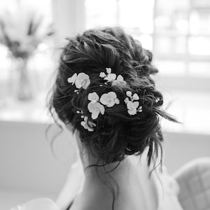 Floral hair Pins, Bridal Hair Pin, Bridal Hairpin, Bridal Hairpiece, Wedding hair accessories, flower hair pins image 2