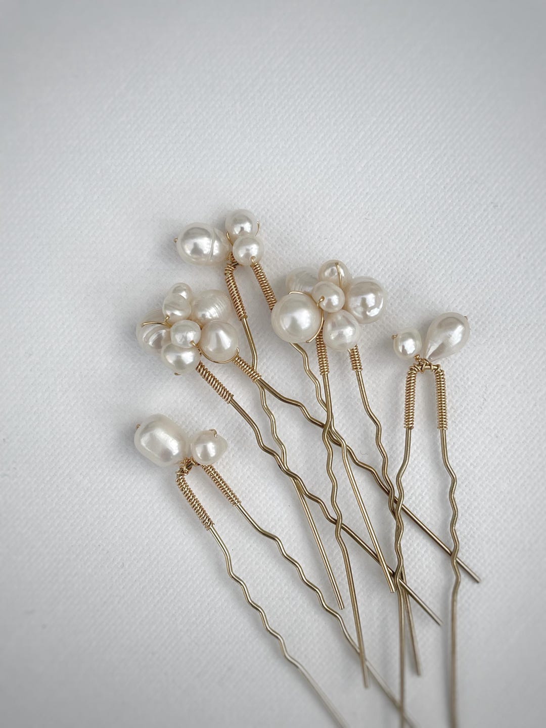 Forcina per capelli da sposa con fiore bianco: accessorio per capelli da sposa fatto a mano - Italia
