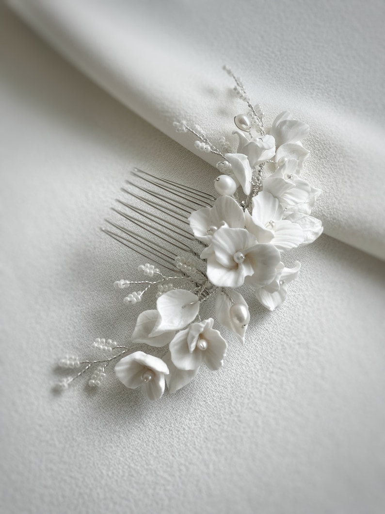 Floral Hair Comb, Wedding hair Comb, bridal accessories, bridal Floral Hair Comb, Wedding hair Comb, bridal accessories, bridal
