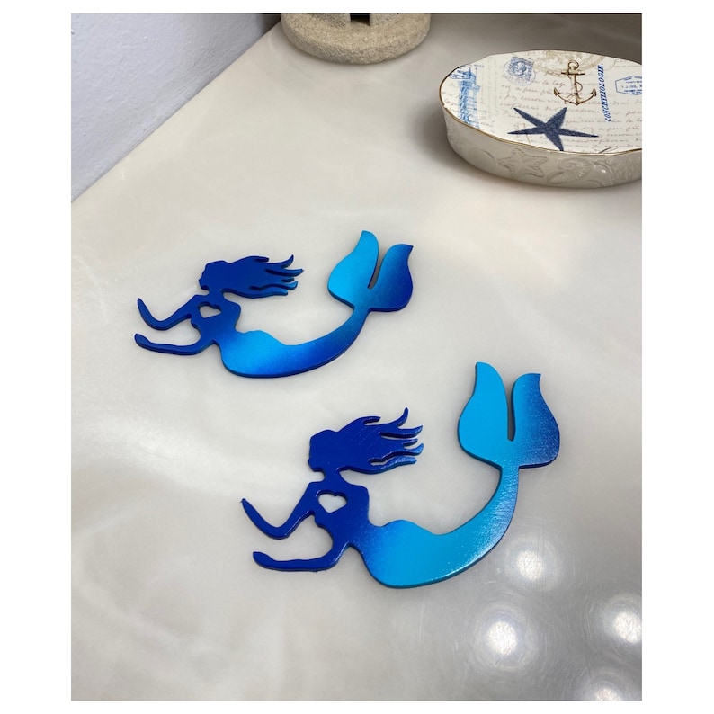 Mermaids Metal Art Decor Etsy