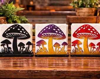 Mushroom Napkin Holder, Cottagecore Kitchen Decor, Rustic Woodland Table Decor, Metal Mushroom Napkin Holder, Nature Lover Gift, Cabin Decor